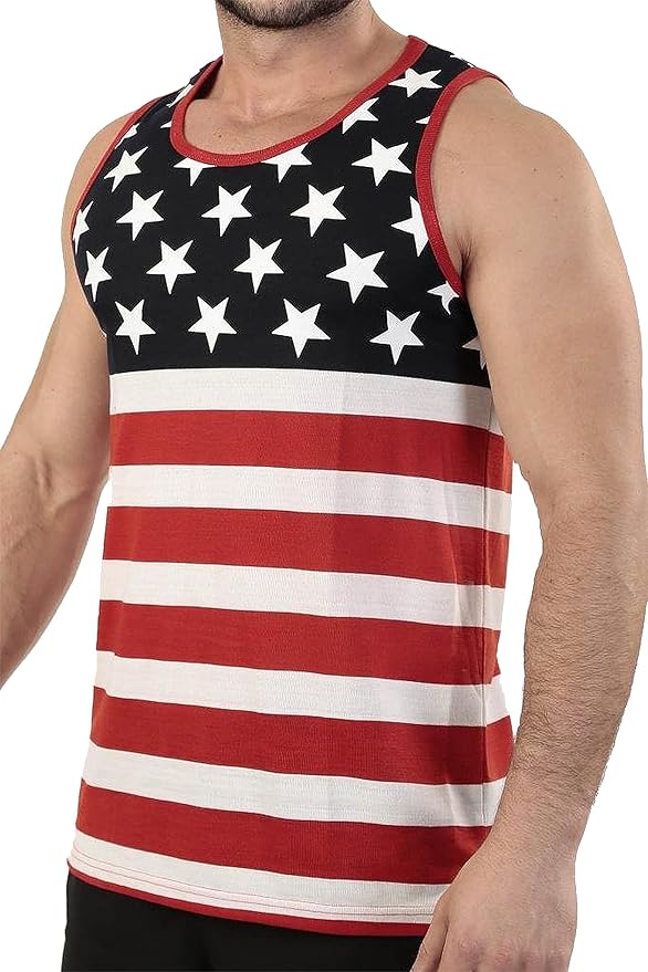 Amazon.com: Exist Men's American Flag Stripes and Stars Tank